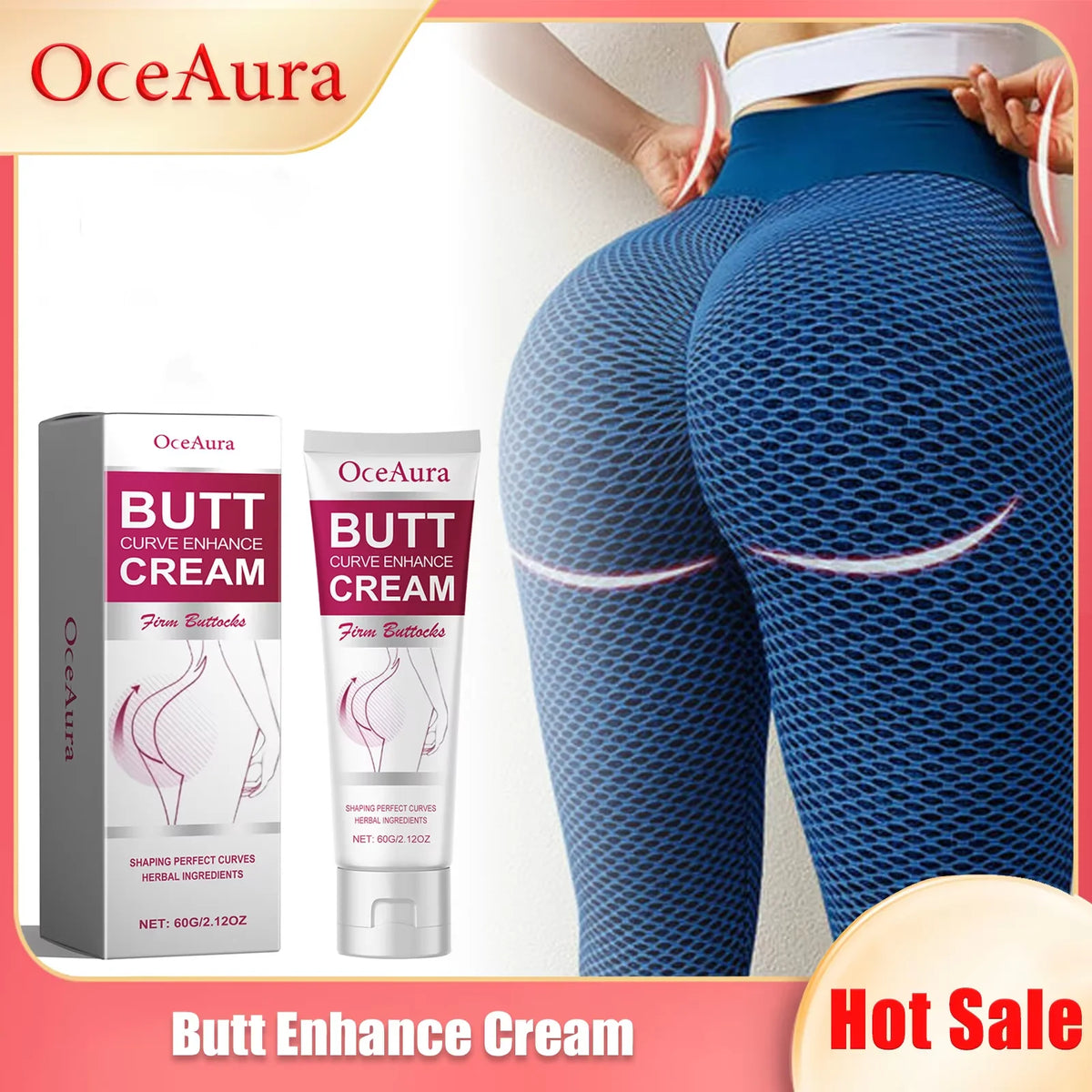 Oceaura Hip Lifting Cream Enhance Big Ass Tightening Firming Plump Beauty Sexy Butt Growth Nourish Women Buttock Shaping Creams