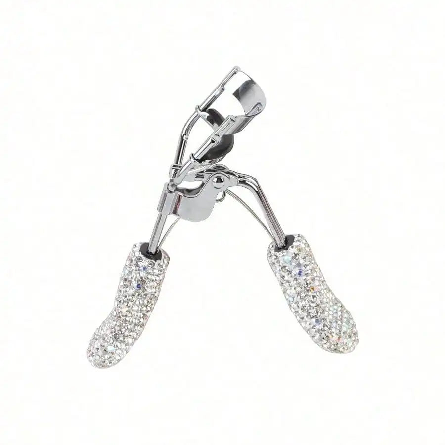 Rhinestone Decor Sunflower Eyelash Curler, Long-Lasting Curl Lash Tool, Fashion Portable Makeup Accessory
