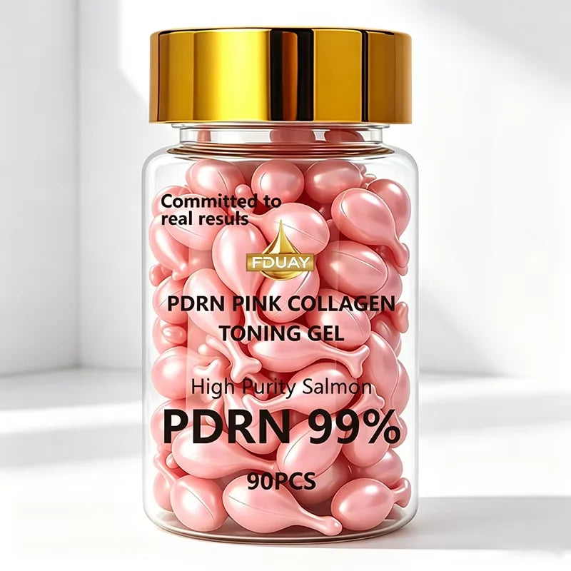 Pink Collagen Capsules 99% High-Purity Salmon Deep Skin Nourishment Brightens Dullness Boosts Elasticity Beauty and Skincare