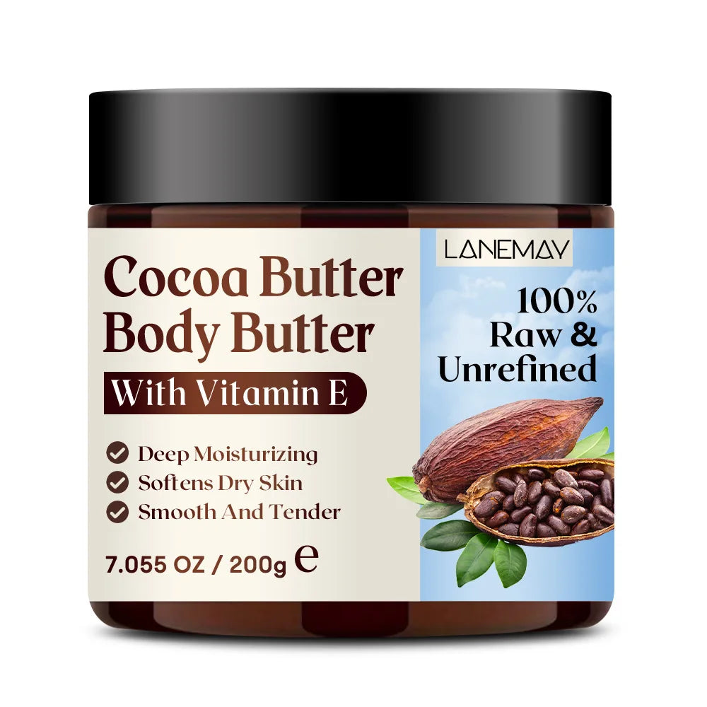 200g/7.05OZCocoa butter 100% RawUltra-Moisturizing Butter to Deeply Hydrate & Condition Skin, Promotes Smooth Skin Tone&Texture