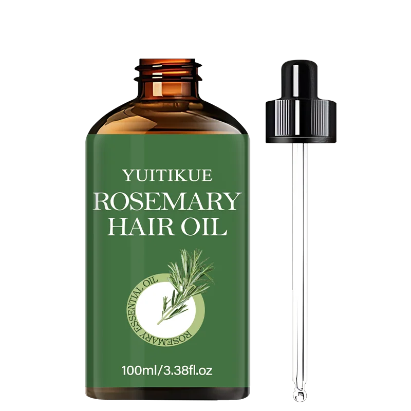 YUITIKUE 100ml Rosemary Hair Oil, Natural Nourishing Scalp Serum, Strengthening Hair, Frizz Control & Shine Boost for Daily Care