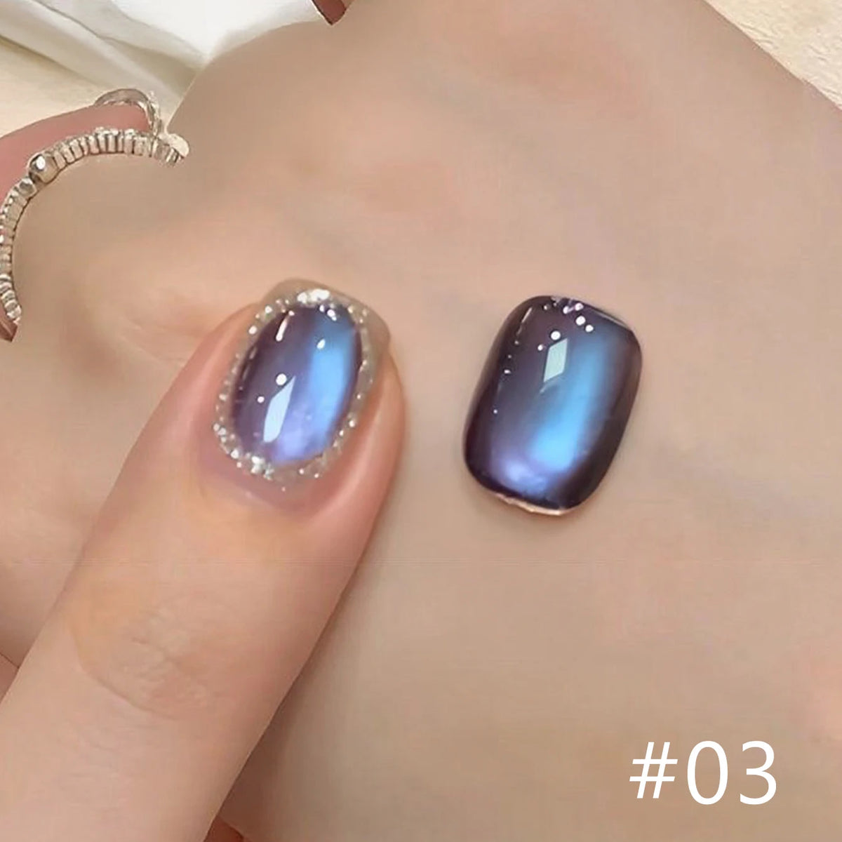 10ML 1-10pcs Christmas Red Nails Gold Black Nails Fiery 10-Color Glass Bead Cat Eye Gel Nail Polish Fine Powder Super Shimmering