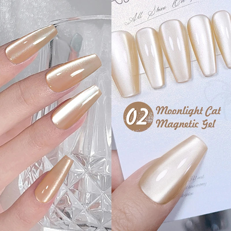 BORN PRETTY Water Light Cat Magnetic Gel Nail Polish Nude Milk White Jelly Color Semi Permanent Soak Off UV LED Gel Varnish DIY