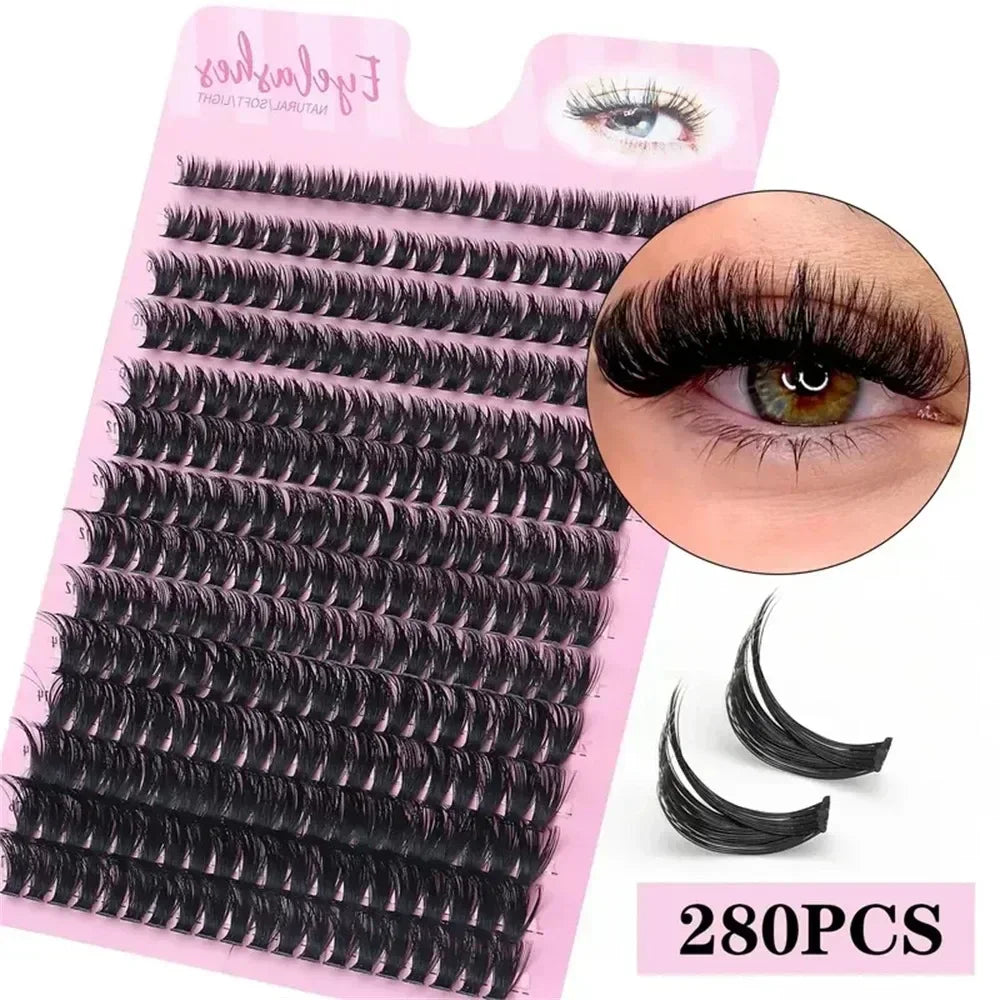 Natural Soft Fluffy False Eyelashes Set Easy to Apply Travel Friendly Ideal Christmas Small Gift for Women Her
