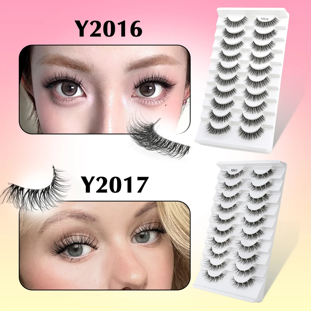 YSDO 5/10 Pairs Natural Eyelash Extension Hand Made Maquilagem Fluffy Fake Half Lashes Soft 3D Mink Lashes Makeup Faux Cilios