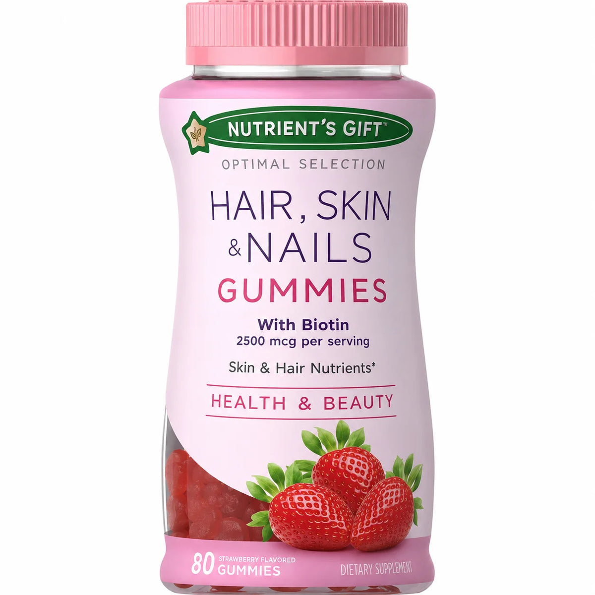 Biotin Gummies 2500mcg for Hair Growth Vitamin Gummies with Vitamin C & E for Skin Antioxidant Collagen Production, 80 Gummies