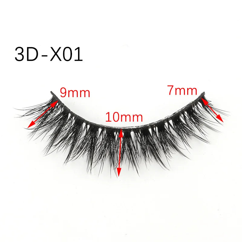 SHIDISHANGPIN 3 Pairs Natural 3D Mink Lashes Soft False Eyelashes Fluffy Wispy Eye Lashes Extension Makeup Faux Cils Maquillaje