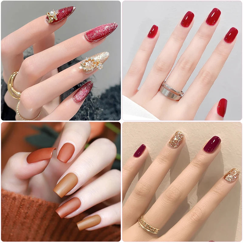 Nail Gel Kit With LED Nail Light Dryer Nail Drill Machine Poly Nail Extension Gel Varnish Kit Soak Off Polish Manicure Tools Kit