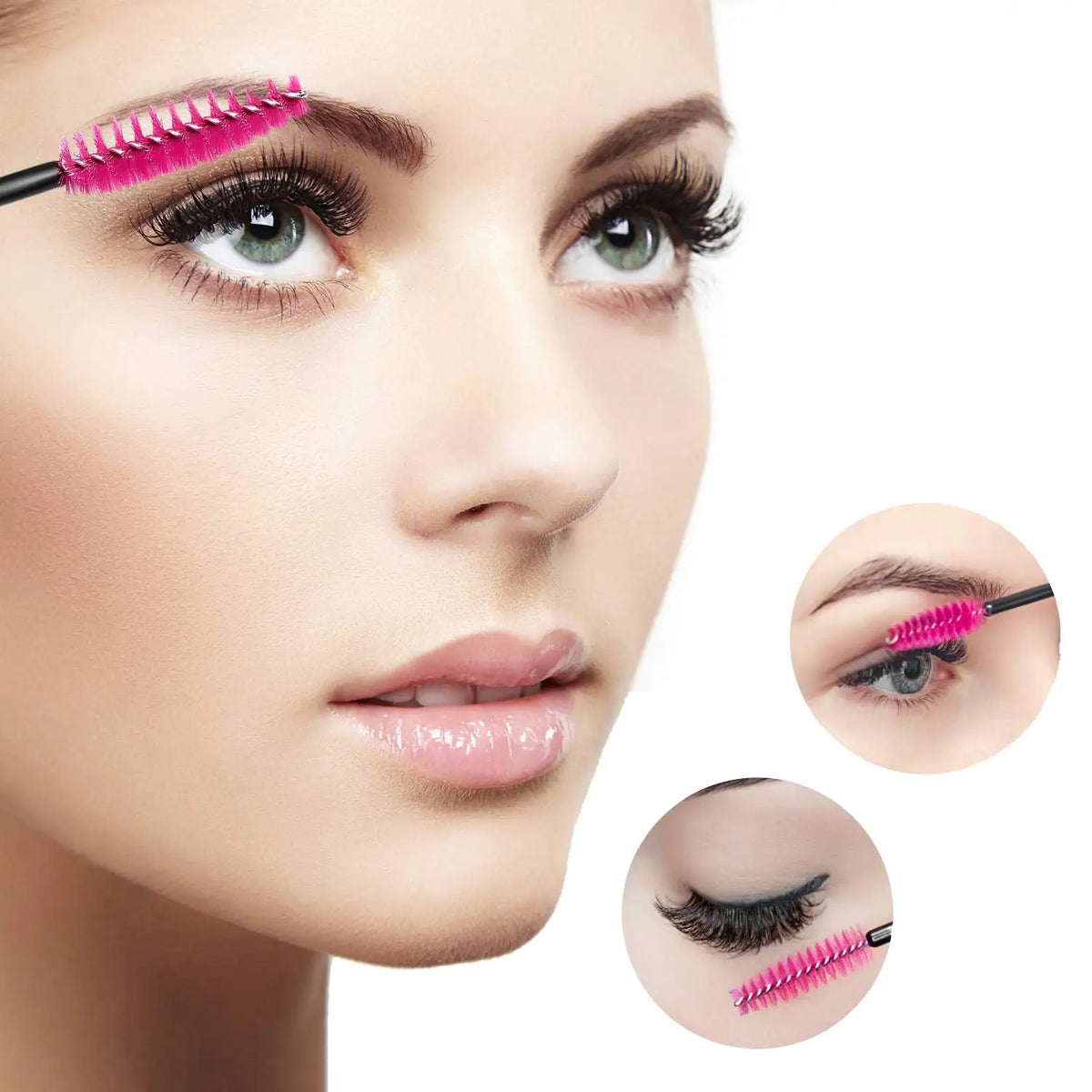 50PCS Disposable Eyelash Mascara Brushes for Eye Lashes Extension Eyebrow and Makeup Eyelashes Brush Cosmetic Make Up Tool