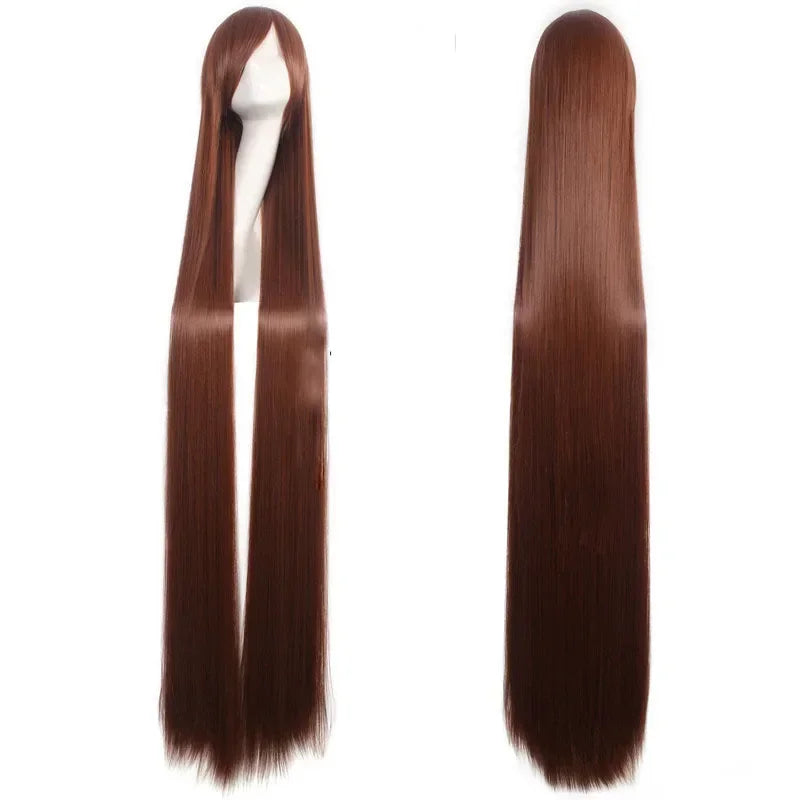 100cm Colourful Wig Long Staight Cosplay Anime Costume Party Wigs Synthetic Heat Resistant Wig