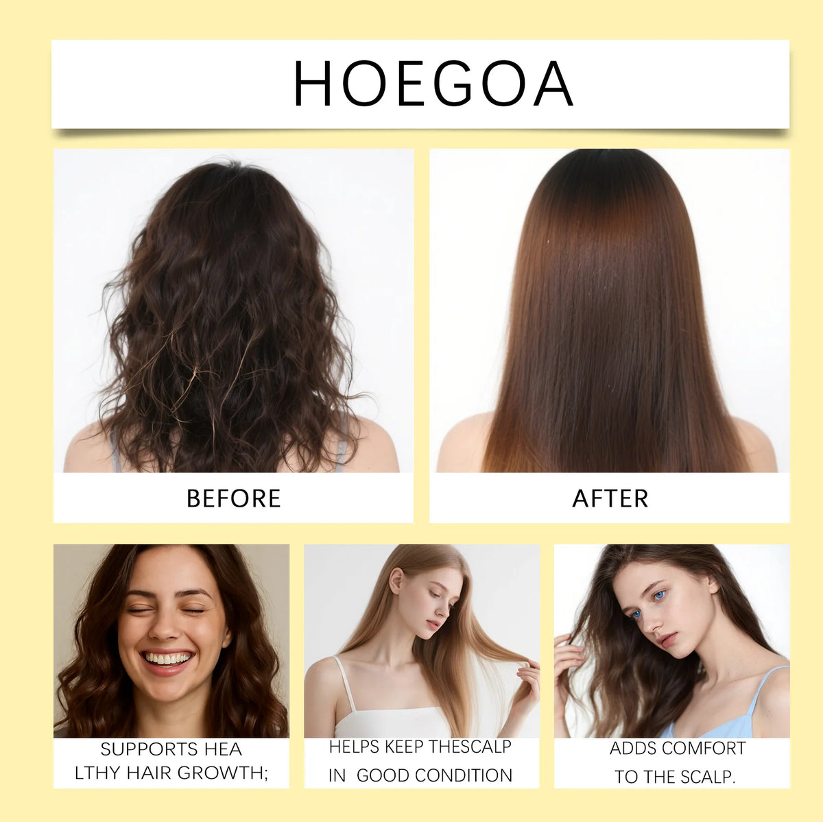 Scalp Treatment Spray Hair Care Leave-in Conditioner Nourishing Smoothing Shine Daily Hydrating Frizz Control Lightweight Serum