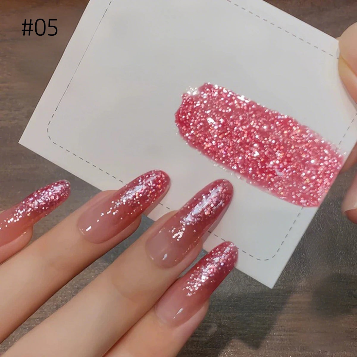 MN 1-9PCS Pink Blue White Green Color Series Gel Nail Polish With Strobe Glitter Brocade Diamond Gel Polish