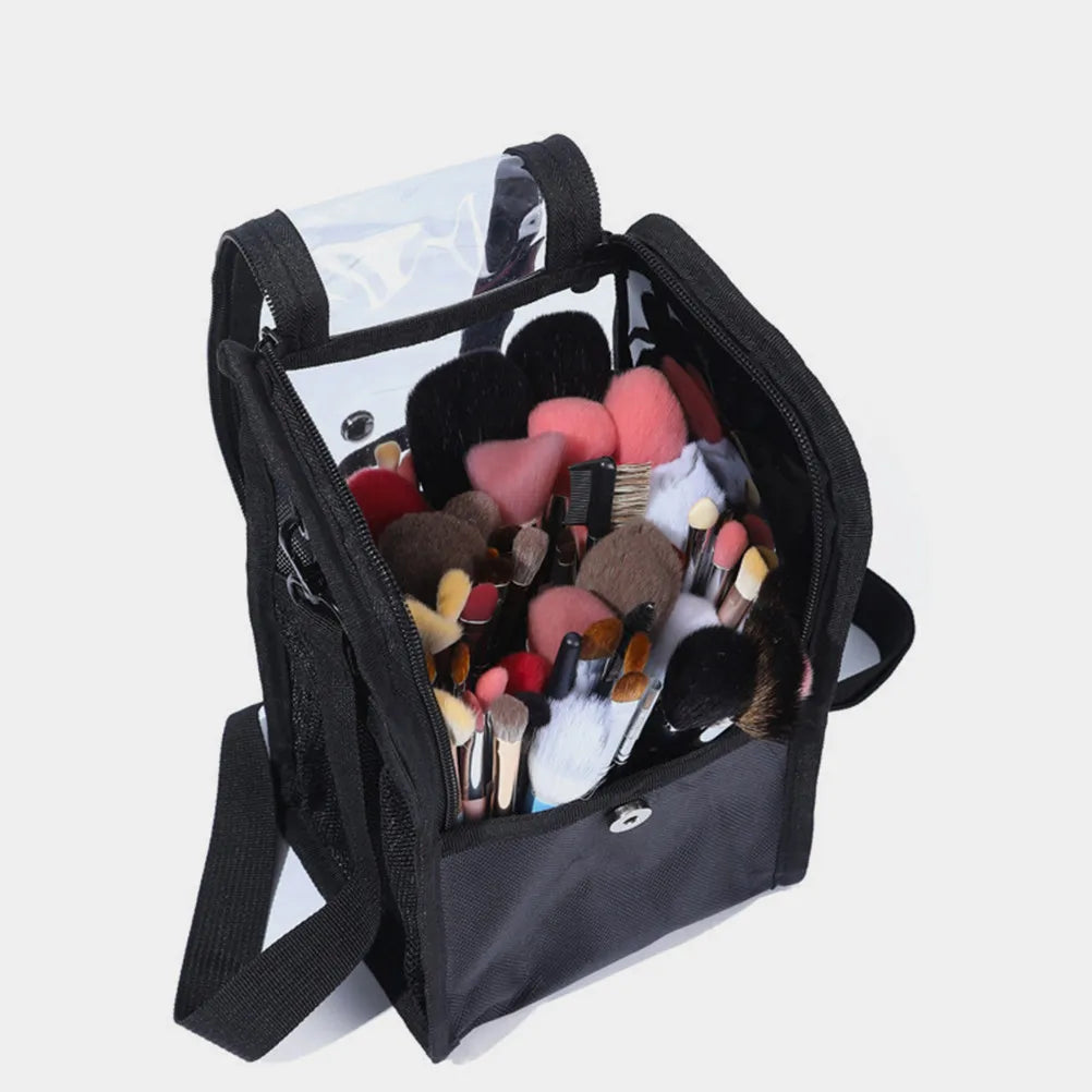 Makeup Organizer Storage Brush Holder Travel Halloween Christmas New Year Handheld Makeup Bag Hair Tool Clear