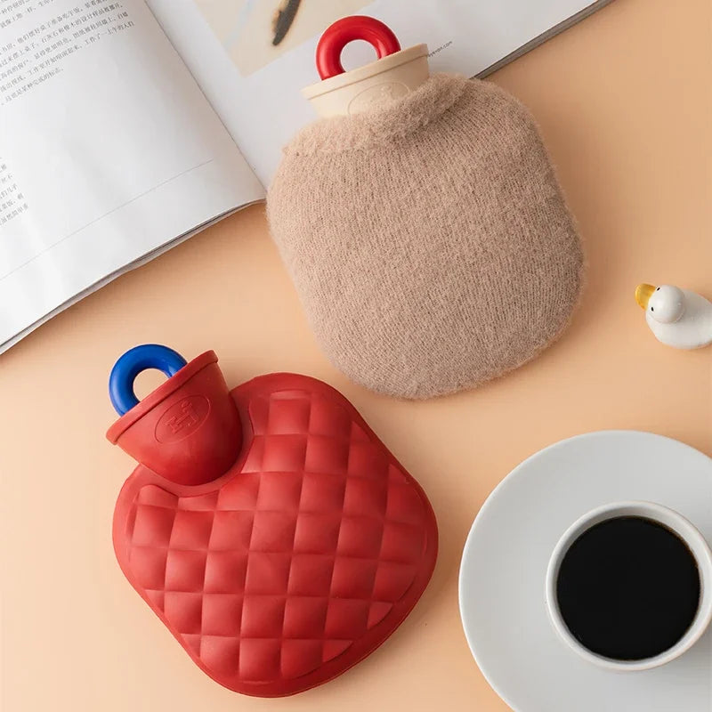 350/800ML Hot Water Bottles Bag Water-filling Hot-water Bag for Female Warm Belly Hands and Feet Keep Hand Warmer Hot WaterBag