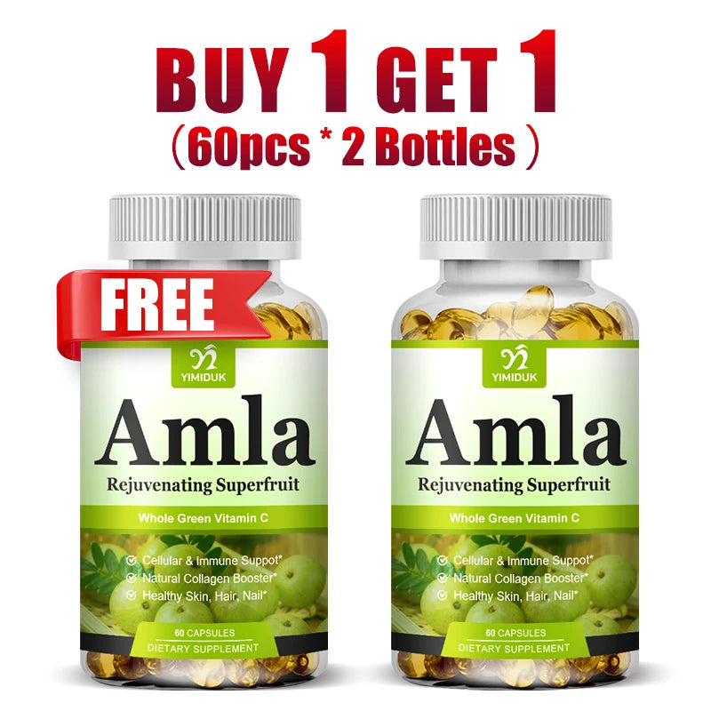 Buy 2 Get 2 Free! Pure Amla Vitamin Capsules, Boosts Immunity, Enhances Digestion, Natural Vitality & Wellness Support