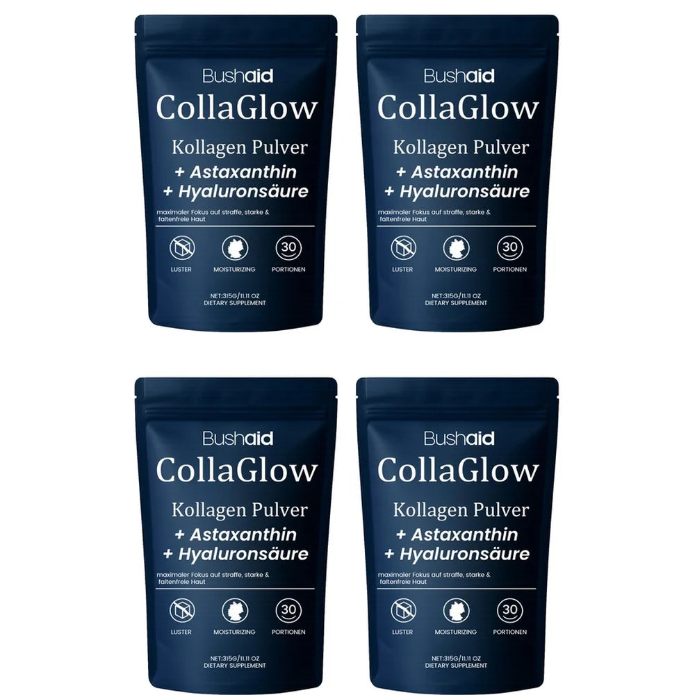 Collagen Powder Supplement with Hyaluronic Acid Astaxanthin Biotin CoQ10 for Skin Hydration Hair Nail Joint Support, 30 Servings