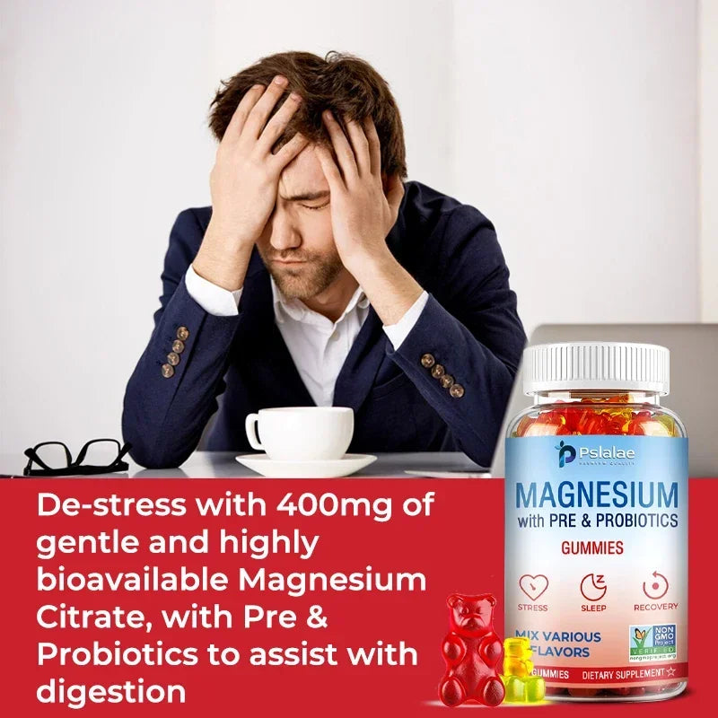Magnesium Citrate Gummies - Supports Sleep, Heart Health, Bones and Muscles, Relaxation & Digestion