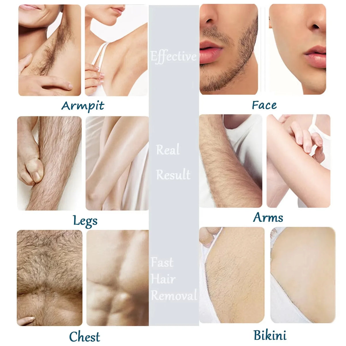100g Male and female universal full body hair removal hard wax beans, low-temperature anti scalding rosin hair removal wax beans