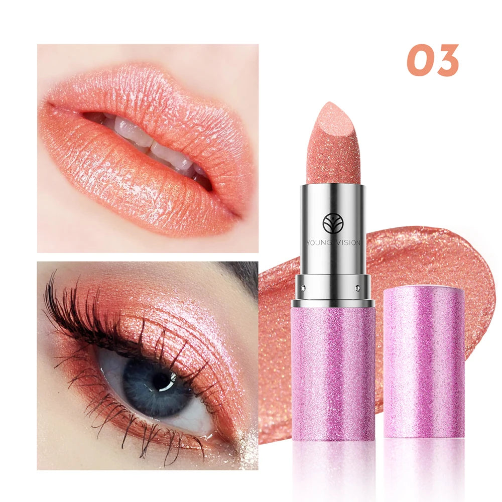 Multi-Color Non-stick Cup Matte Lipstick Flash Lasting Easy Color Diamond Lipstick Dark Halloween Look
