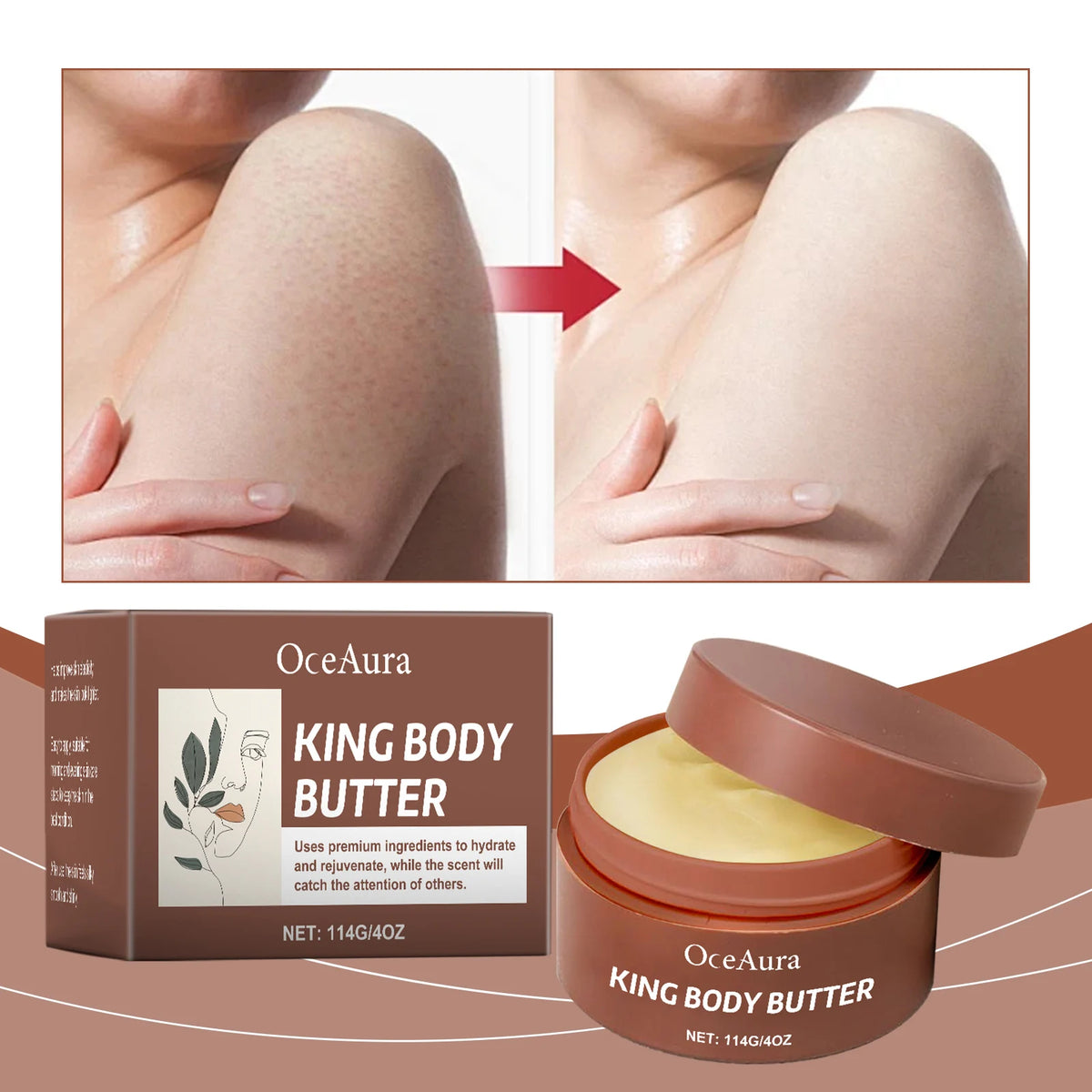 Shea Butter Moisturizing Cream Soft Smooth Skin Care Nourishing Body Butter Intense Hydration for Dry & Rough Skin Body Care
