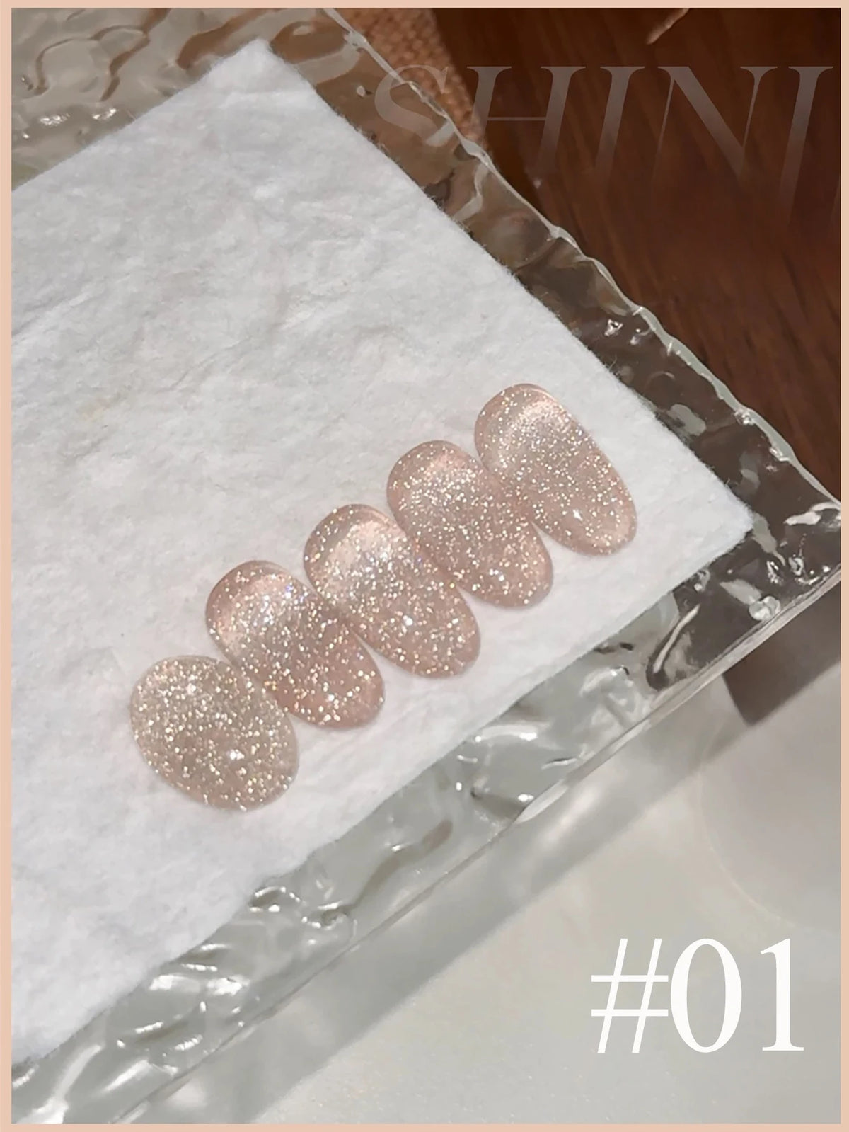 MN 1-9PCS Pink Blue White Green Color Series Gel Nail Polish With Strobe Glitter Brocade Diamond Gel Polish