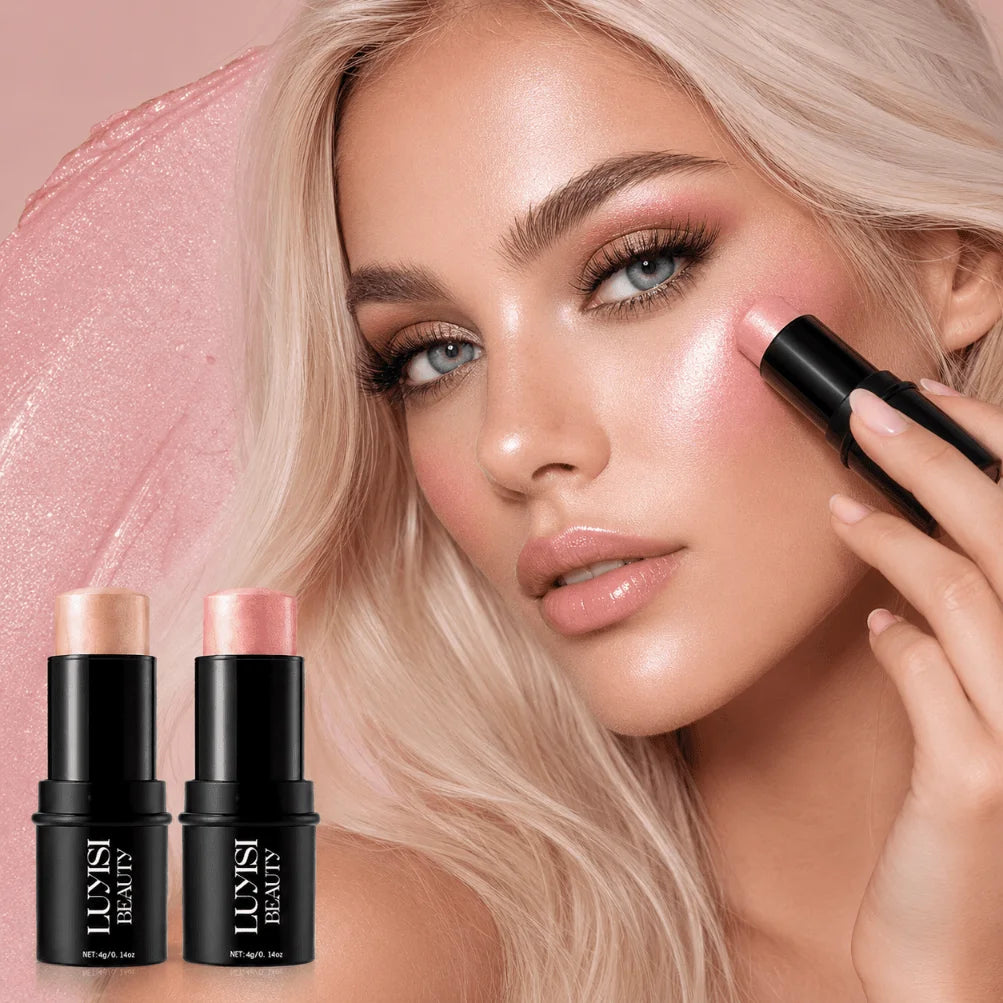 1PC Face Makeup Stick,Available in Contour,Highlighter&Blush,Natural Sculpted Glow Finish,Luxurious Cosmetics For Dairy Or Party