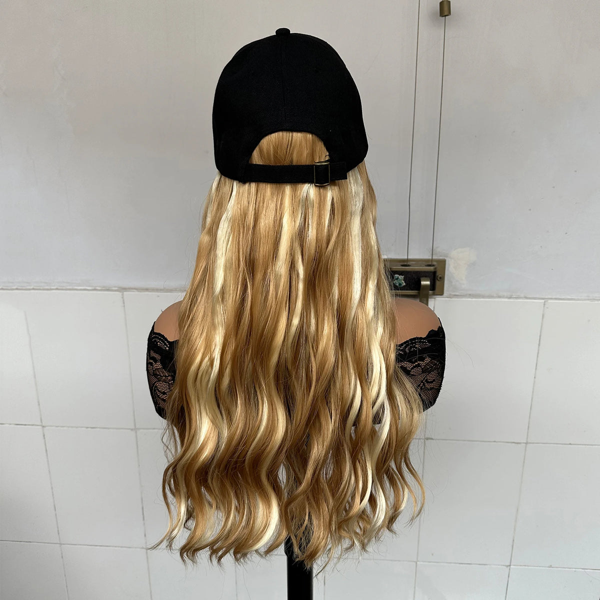 Baseball Hat Hooded Wig Hat Wig Wavy Curl Wig Synthetic Wig Beginners Friendly Heat Resistant Natural Looking For Daily Use