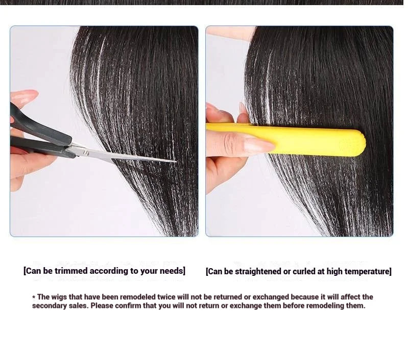 7x10cm Breathable Lace Human Hair Toppers 10 Inch Invisible Clip In Bangs for Women Natural Hairpieces Cover Thinning Hair Daily