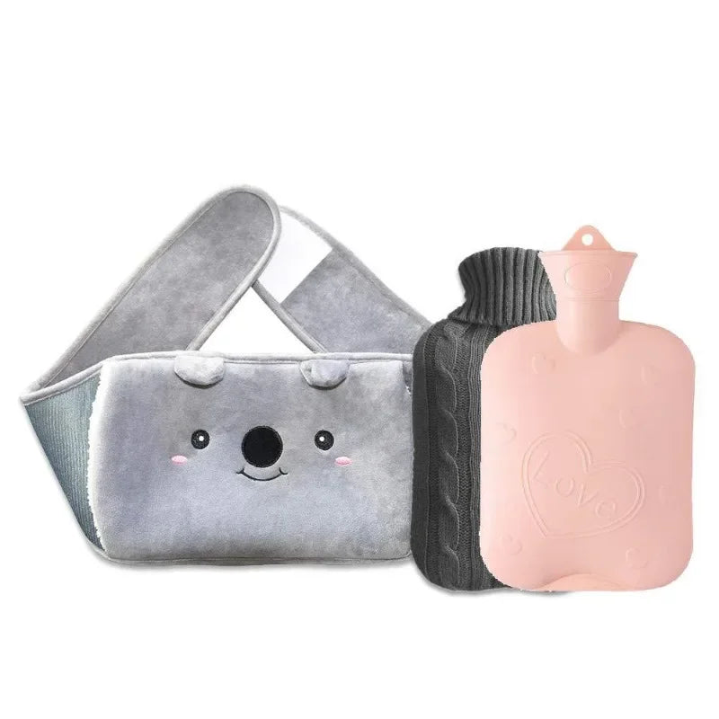 Portable Water Filled Hot Water Bag Belt Winter Hand and Waist Warmer for Women Travel Home Office Cozy Heat Relief