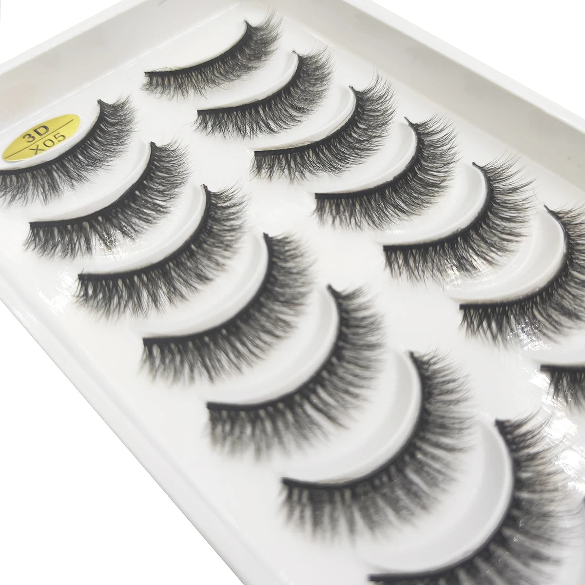 10 Pairs Natural 3d Mink Lashes Soft False Eyelashes Cross Messy Dense Eye Lashes Extension Makeup Faux Cils Cat Mini