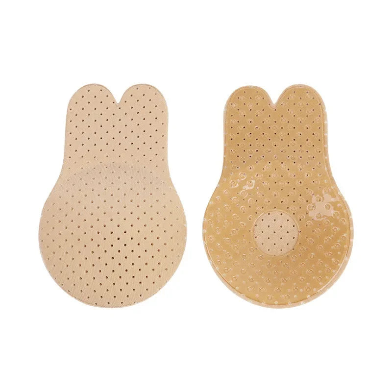 Women Breast Lifting Stickers Push Up Bras Silicone Invisible Chest Strapless Breast Rabbit Lift Up Tape Nipple Cover Bra Pads