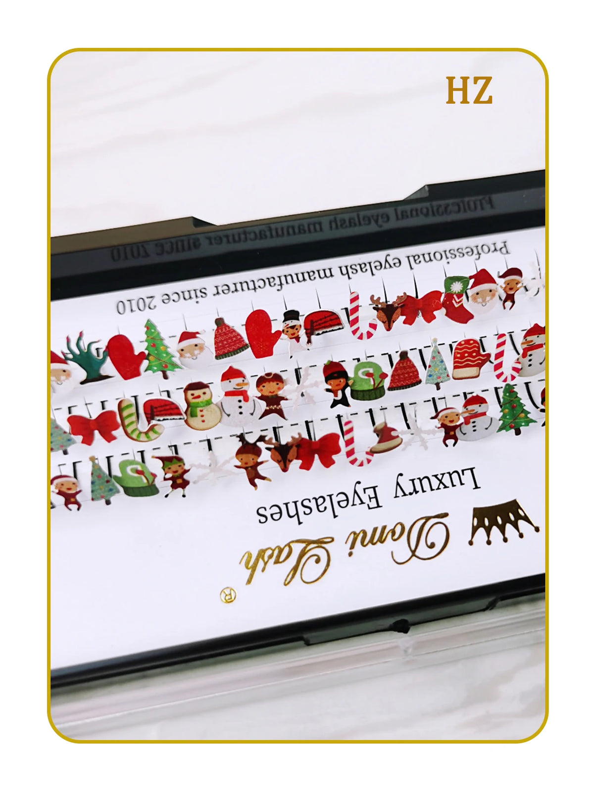 Domi 3D Glitter False Eyelashes Christmas Individual Lash Clusters Halloween Party Makeup Lash Mink Natural Fairy Spike Lashes