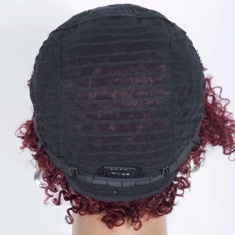 Lekker Short Pixie Cut Afro Kinky Curly Bob 100% Human Hair Wigs For Women Brazilian Remy Hair Full Machine Made Clearance Wigs