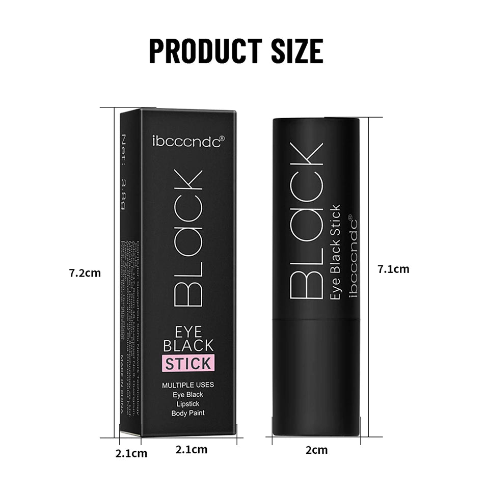 Black Eye Face Body Paint Stick Cream Eyeblack Tube Black Body Painting Sticks for Halloween Cosplay Joker Makeup
