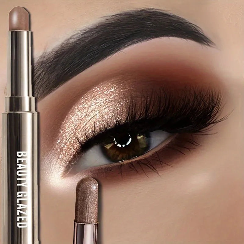 BEAUTY GLAZED 10 Colors  Double Ended Highlighter Eyeshadow Pencil Shimmer Waterproof Eyeshadow Stick Makeup Cosmetics