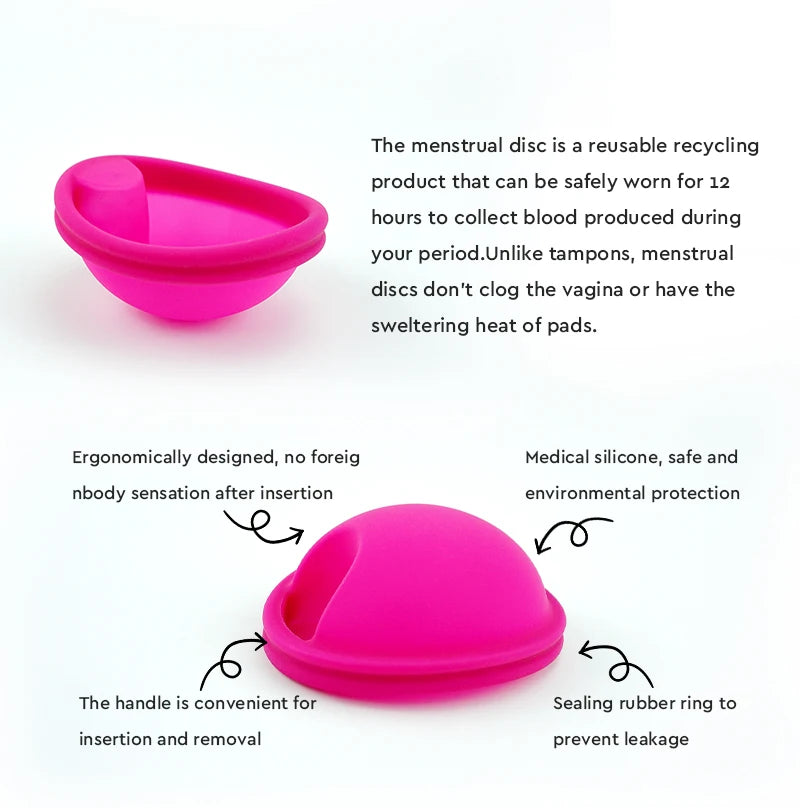 10pcs Flat Menstrual Cups Medical Silicone Period Disk Menstruation Collector Menstrual Disc Reusable Disco Femenino