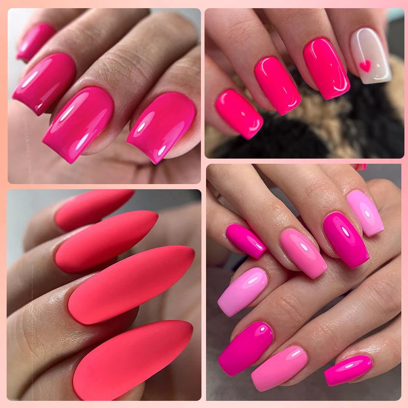 LILYCUTE 7ML Matte Fluorescence Color Gel Nail Polish Spring Summer All For Manicure Base Top Coat Semi Permanent Nails Art Gel