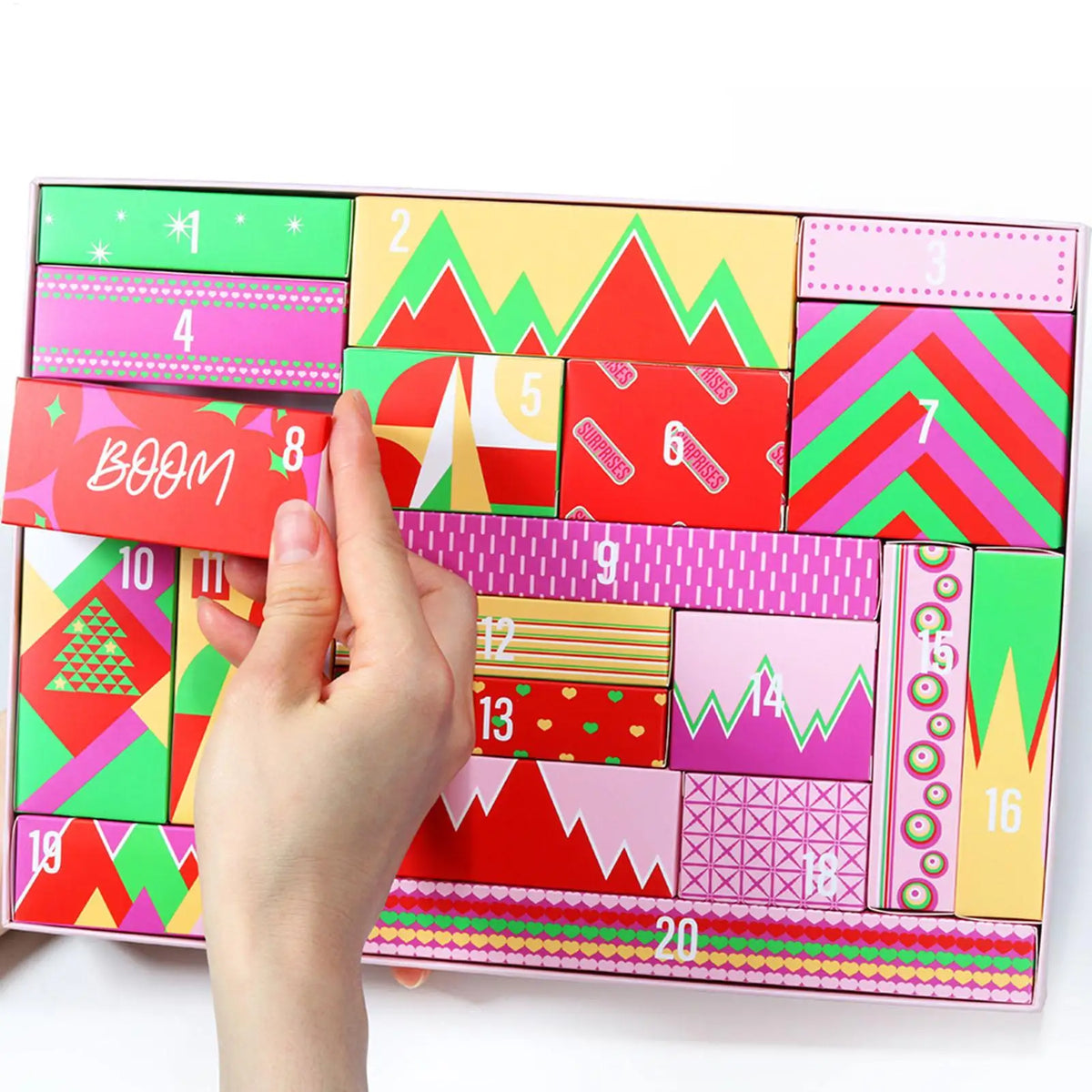 Christmas Advent Calendar 2025 Makeup Tools Countdown Calendar Gift Boxes Lipstick Eye Shadow Makeup Tools Gift Box Party Favors