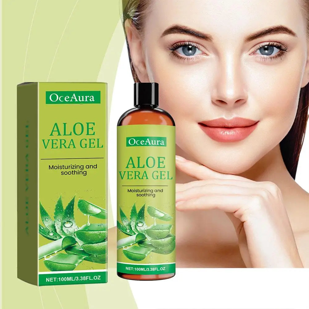 Natural Aloe Vera Gel Sunburn Repairing Treatment,Moisturizing Nourishing Hydrating Face Cream Skin Care Face Body Cream