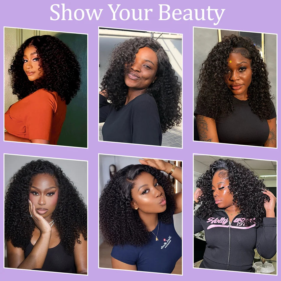 100% Human Hair Short Bob Wigs 13x4 Pre Plucked Human Hair Wig  13x6 Human Hair Deep Wave Human Hair Wigs For Black Women 5x5 Glueless HD Lace Front Wig Ready to Go