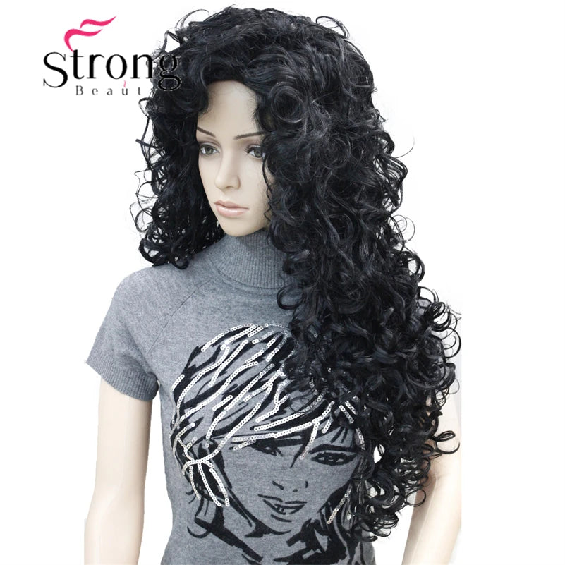 StrongBeauty Long Curly Red Synthetic Wig Cosplay Wigs COLOUR CHOICES
