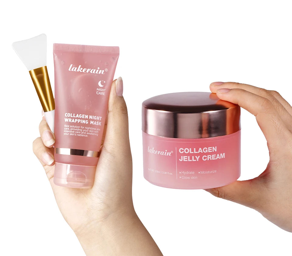 Peel Off Overnight Facial Mask Collagen Jelly Cream Night Wrapping Mask Sheet Mask Hydrating Moisturizing Facial Christmas Gift