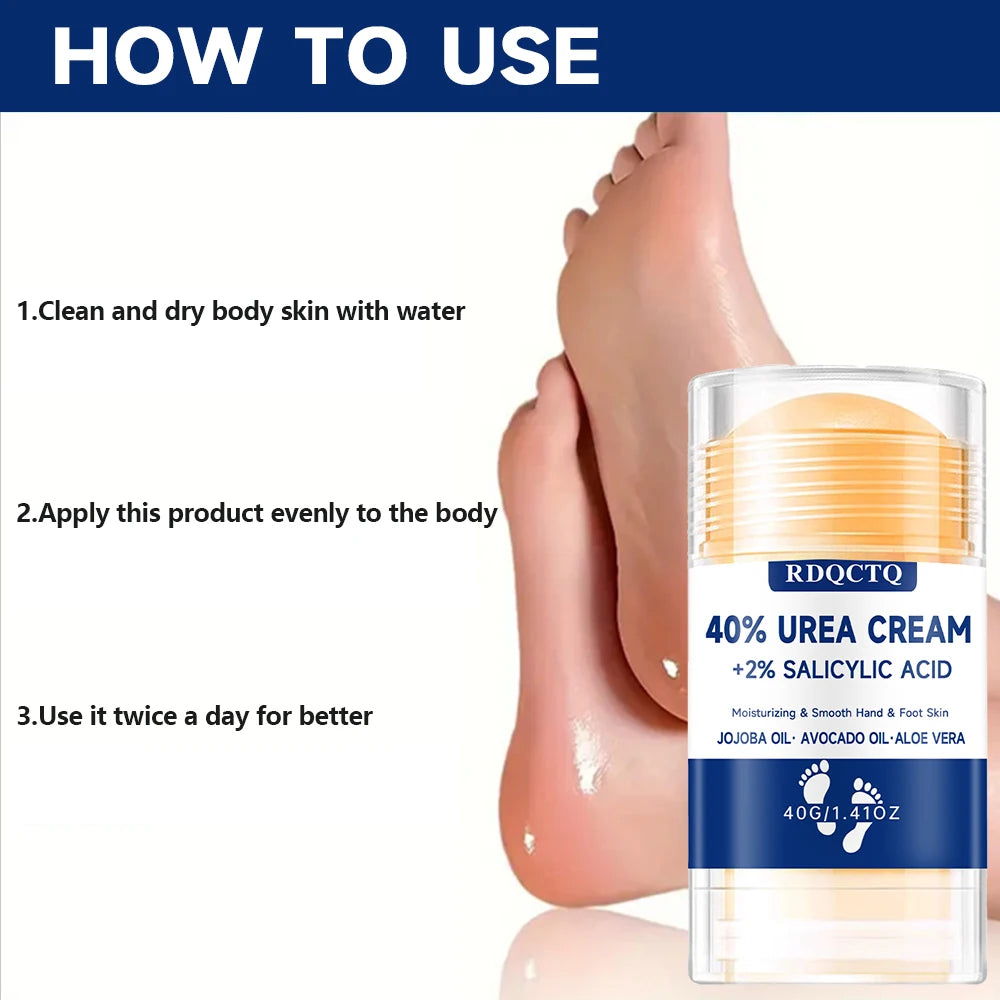 40% Urea 2% Salicylic Acid Foot Cream - Intensive Moisturizing Cracked Heels Dry Skin Callus Remover Softening Repair Hand Cream