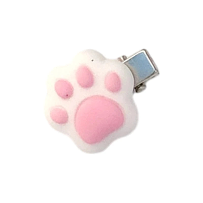 1pc/1pair Mini Cat Paw Shape Hairpin Teens Christmas Ponytail Bangs Hair Clip