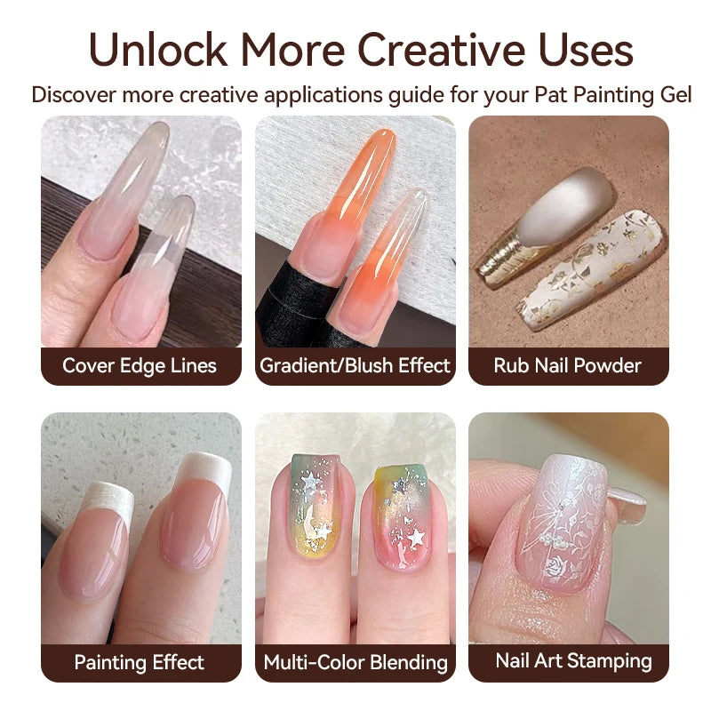 UR SUGAR 4 In 1 Pat Painting Gel Nail Polish Blooming Transfer Design UV LED Soak Off Gel Varnish Gradient Patting Gel Palette