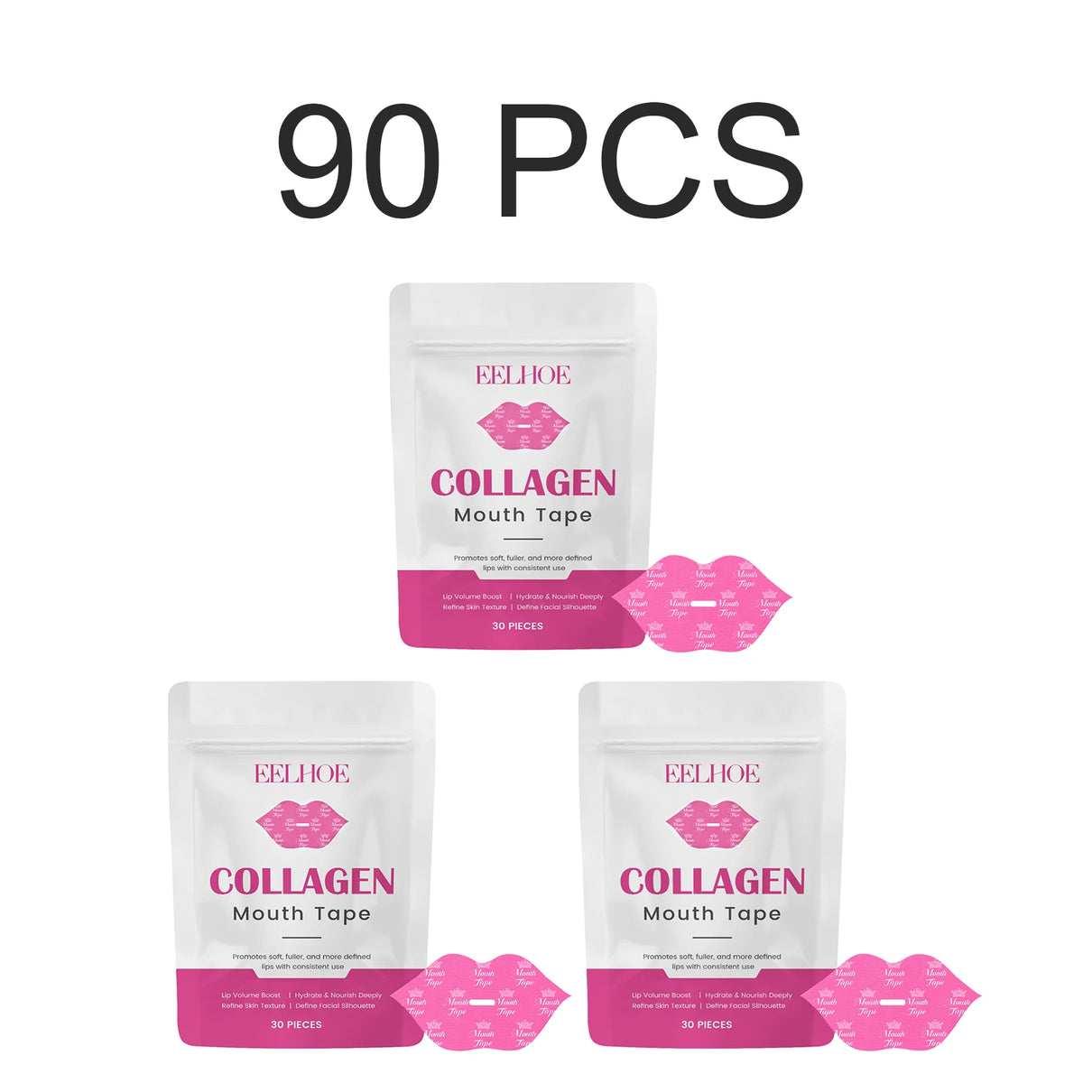Mouth Tape Lip Care Sleeping Patch Hydrating Moisturizing Collagen Hyaluronic Acid Soft Breathable  Lips Night Mask 30 Patches