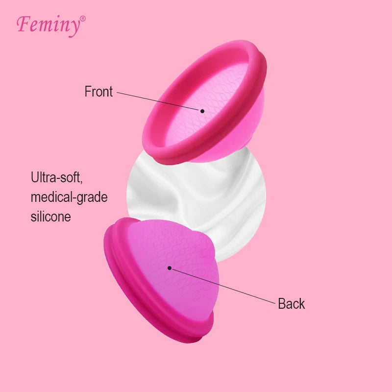 20pcs Women's Menstrual Collector Medical Grade Silicone Certified Menstruation Period Disco Menstrual Monthly Cup Alternative