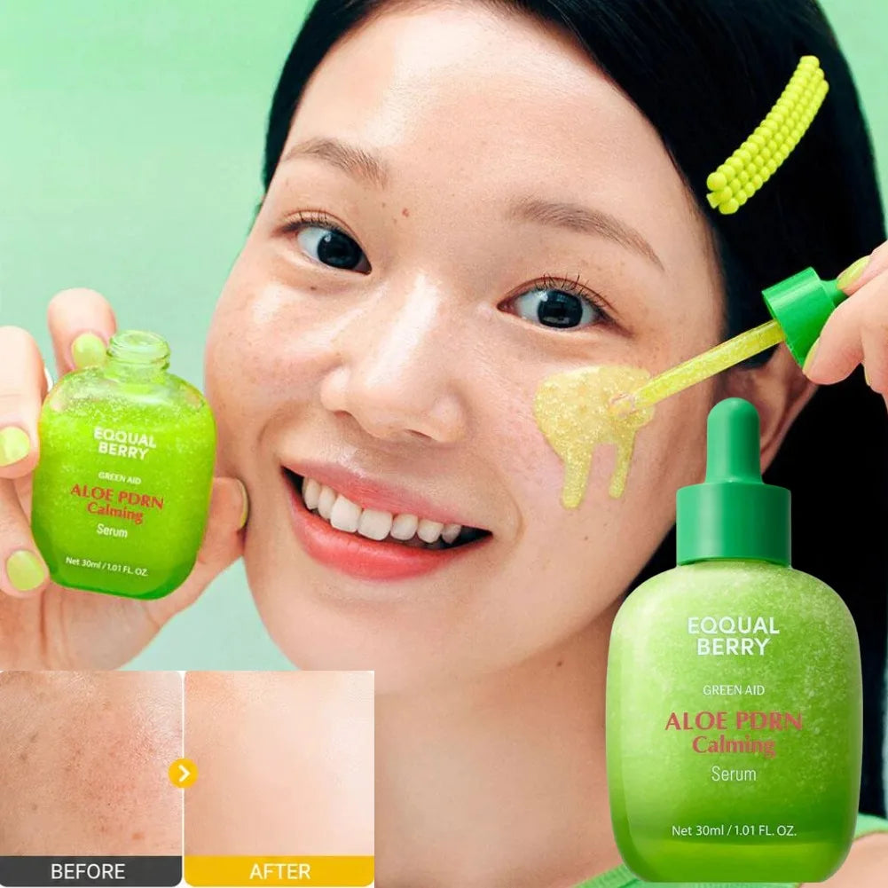 EQUAL‑BERRY 30ml Aloe PDRN Calming Soothing Repair Ampoule Serum Effective Repair After Sun Exposure Improve Dullness Skin Care