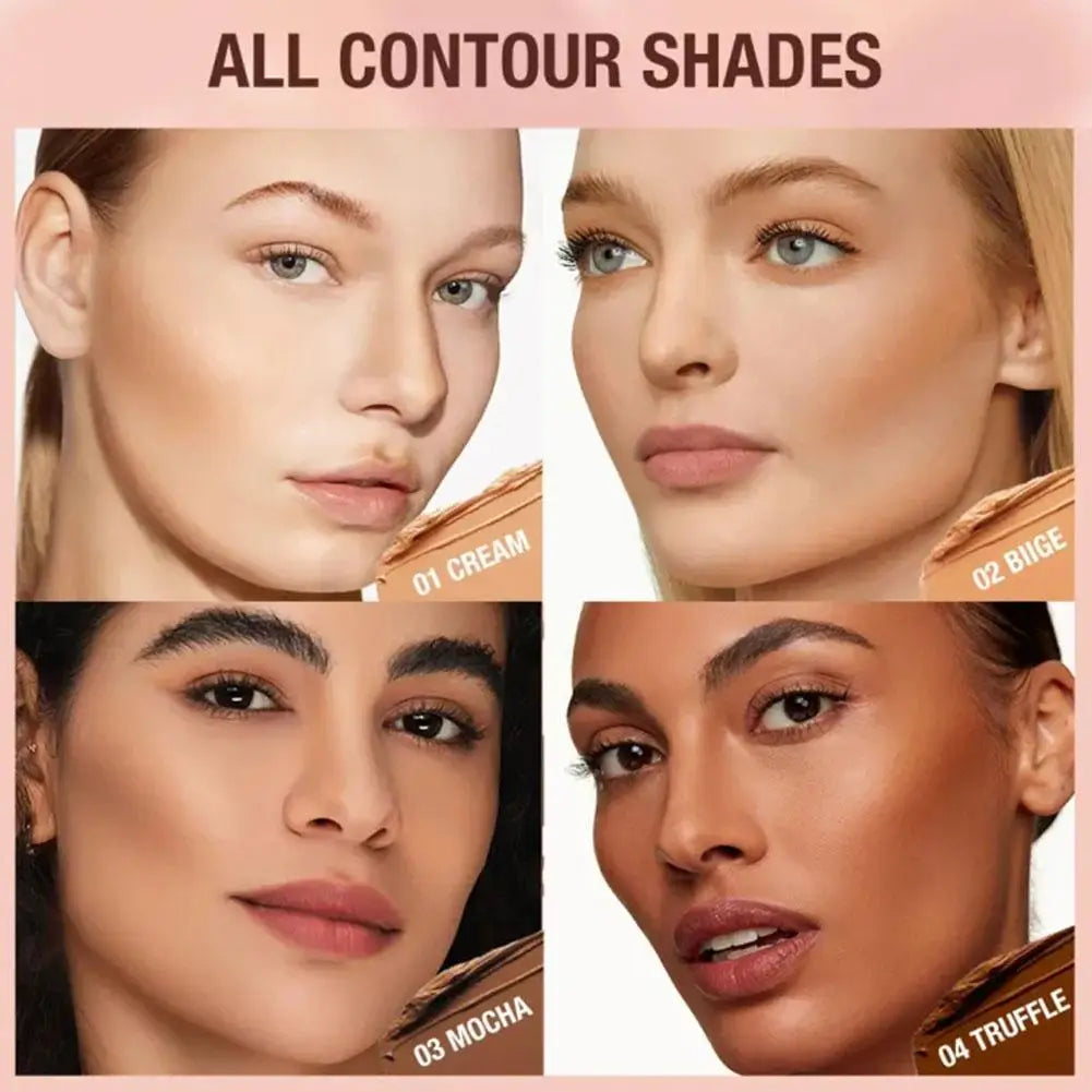 4 Colors Contour Stick Cream Long Lasting Lightweight Stick Face Concealer Bronzer Contouring Makeup Pen Easy to Sculpt