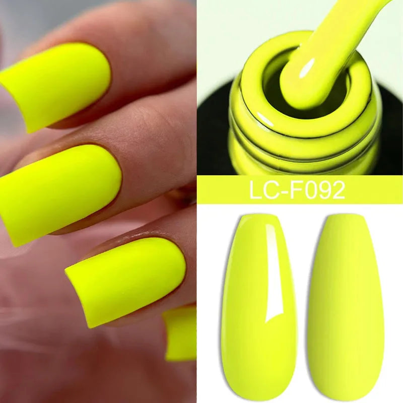 LILYCUTE 7ML Matte Fluorescence Color Gel Nail Polish Spring Summer All For Manicure Base Top Coat Semi Permanent Nails Art Gel